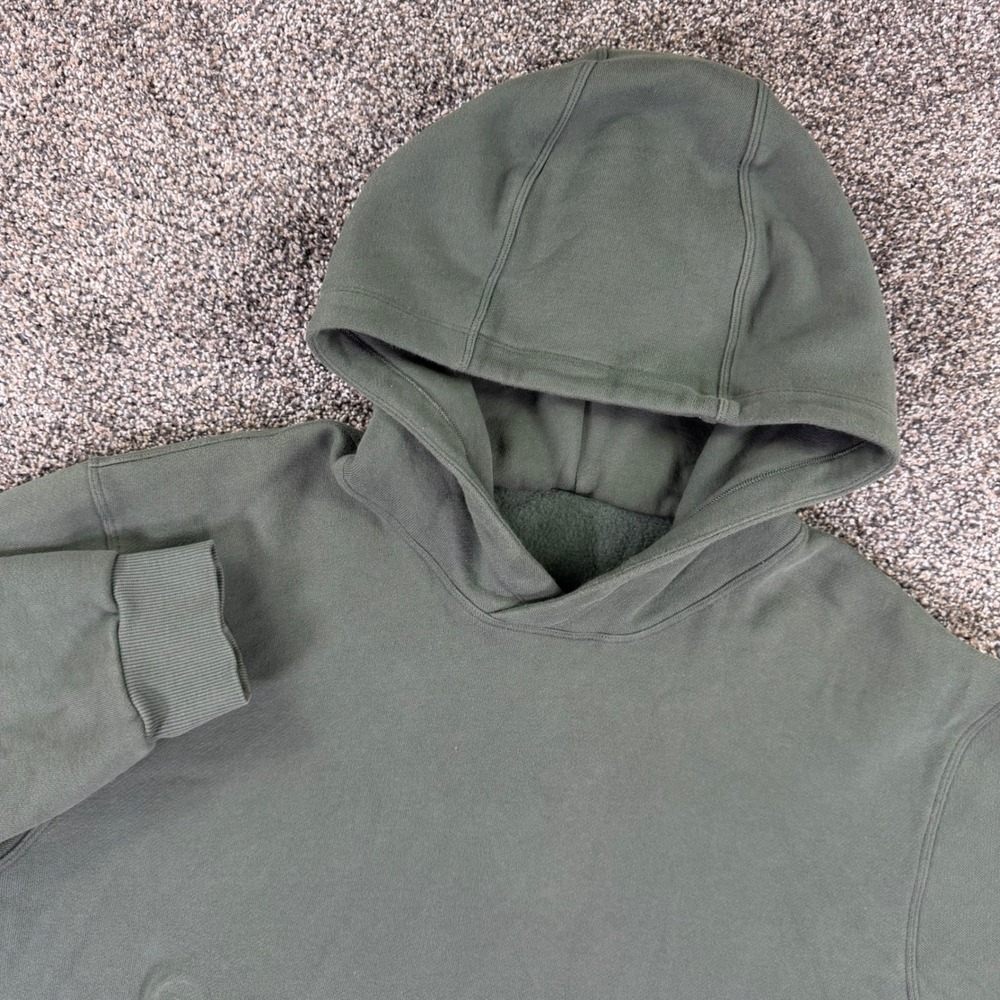 Lululemon Steady State Hoodie Mens Medium Dark Forest Green Pullover LM3FAES